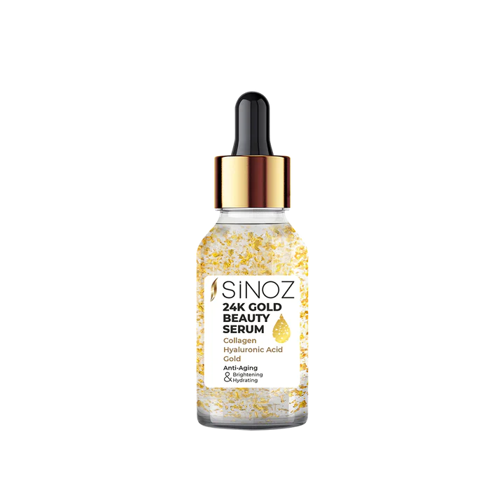 Sinoz 24K Gold Beauty Face Care Serum - Hyaluronic Acid & Collagen