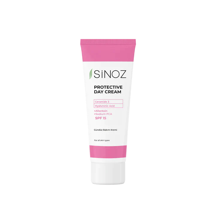 Sinoz Protective Day Cream SPF15 - Ceramide, Allantoin, Sodium PCA, Hyaluronic Acid
