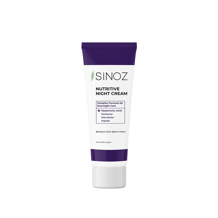 Sinoz Nutritive Night Cream - Hyaluronic Acid, Panthenol, Shea Butter, Peptides