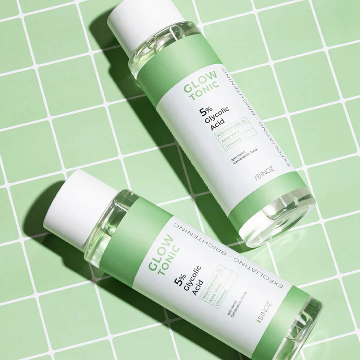 Sinoz Glow Tonic - 5% Glycolic Acid, Niacinamide, Aloe Vera, Gingseng