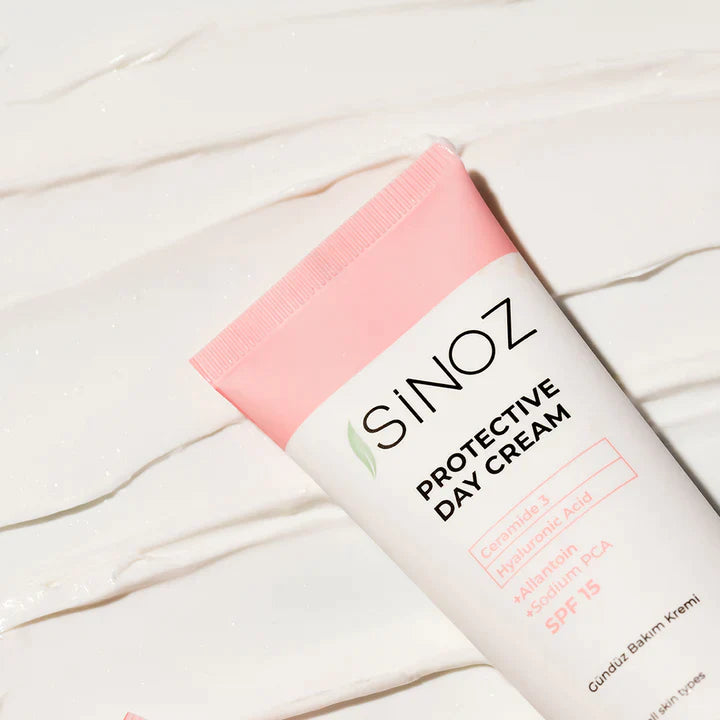 Sinoz Protective Day Cream SPF15 - Ceramide, Allantoin, Sodium PCA, Hyaluronic Acid