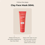 Sinoz Cleansing Clay Face Mask - Kaolin, Bentonite, Spirulina