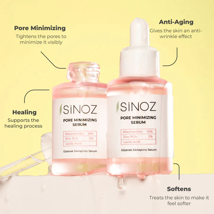 Sinoz Pore Minimizing Serum - Niacinamide, Zinc PCA, Lactic Acid