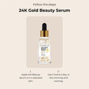 Sinoz 24K Gold Beauty Face Care Serum - Hyaluronic Acid & Collagen