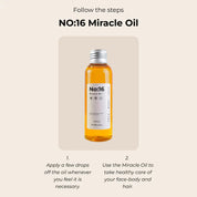 Sinoz No:16 Miracle Oil (Face - Body - Hair) - 16 Natural and Vegan Essential Oils