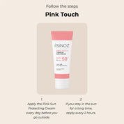 Sinoz Pink Touch Tone Up Sun Cream SPF 50+ - Pink tinted tone equalizer