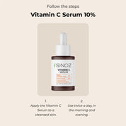 Sinoz Vitamin C Serum - Ethyl Ascorbic Acid, Niacinamide, Hyaluronic Acid